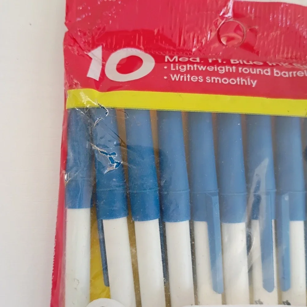 VTG Bic Biro Blue Ink Medium Point Ball Pens 2 Pckgs Of 10 Sealed New Old Stock